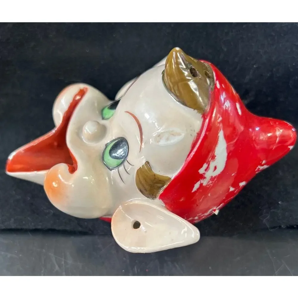 Vintage 1940s Pixie Head Tray Novelty Collectible Japan